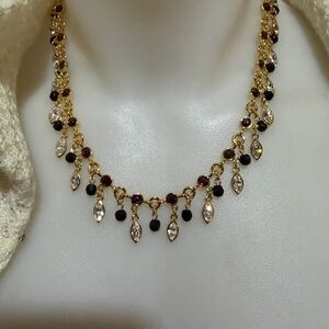 Vintage Monet Sworovski Crystal Elegant Necklace